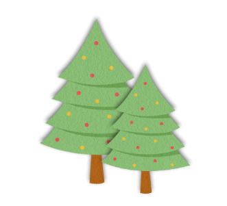 Two pine trees